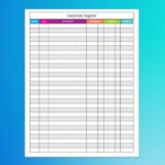 Checkbook Register Printable Organize Finances Etsy Checkbook