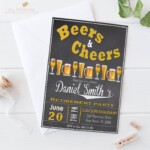 Cheers To Retirement Invitation Editable Printable Invitation Template