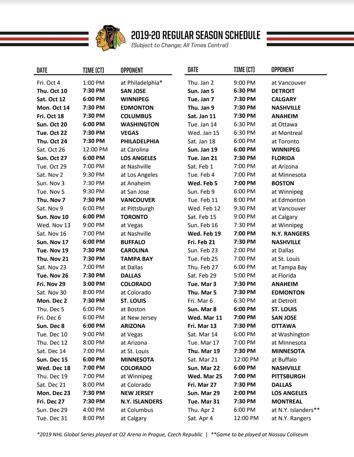 Chicago Blackhawks Printable Schedule That Are Versatile Aubrey Blog