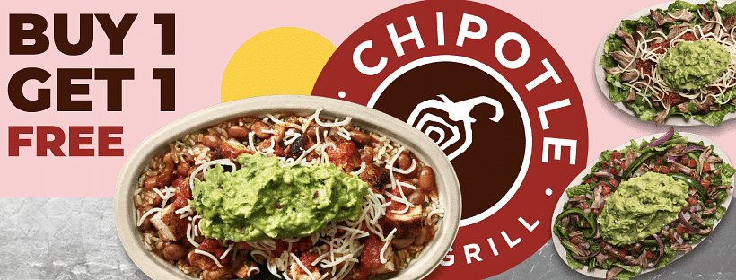 Chipotle Bogo Coupon Get Free Food Item With Burritos Tacos Salad More