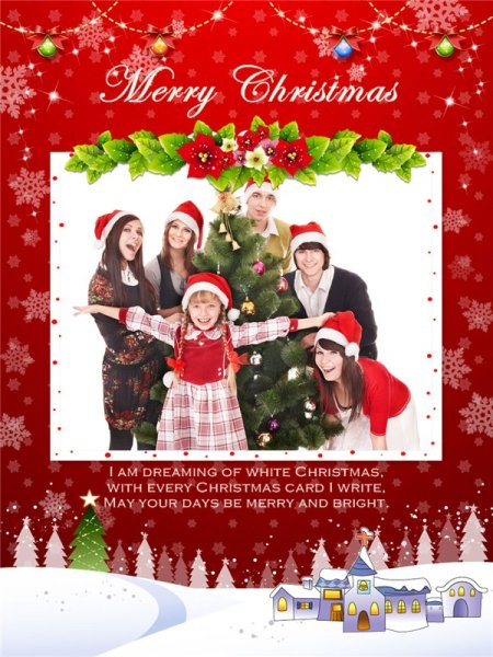 Christmas Collage Card Add on Templates Download Free