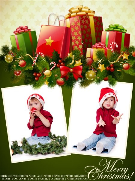 Christmas Collage Card Add on Templates Download Free