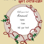 Christmas Gift Certificate Templates