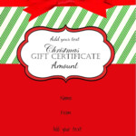 Christmas Gift Certificate Templates