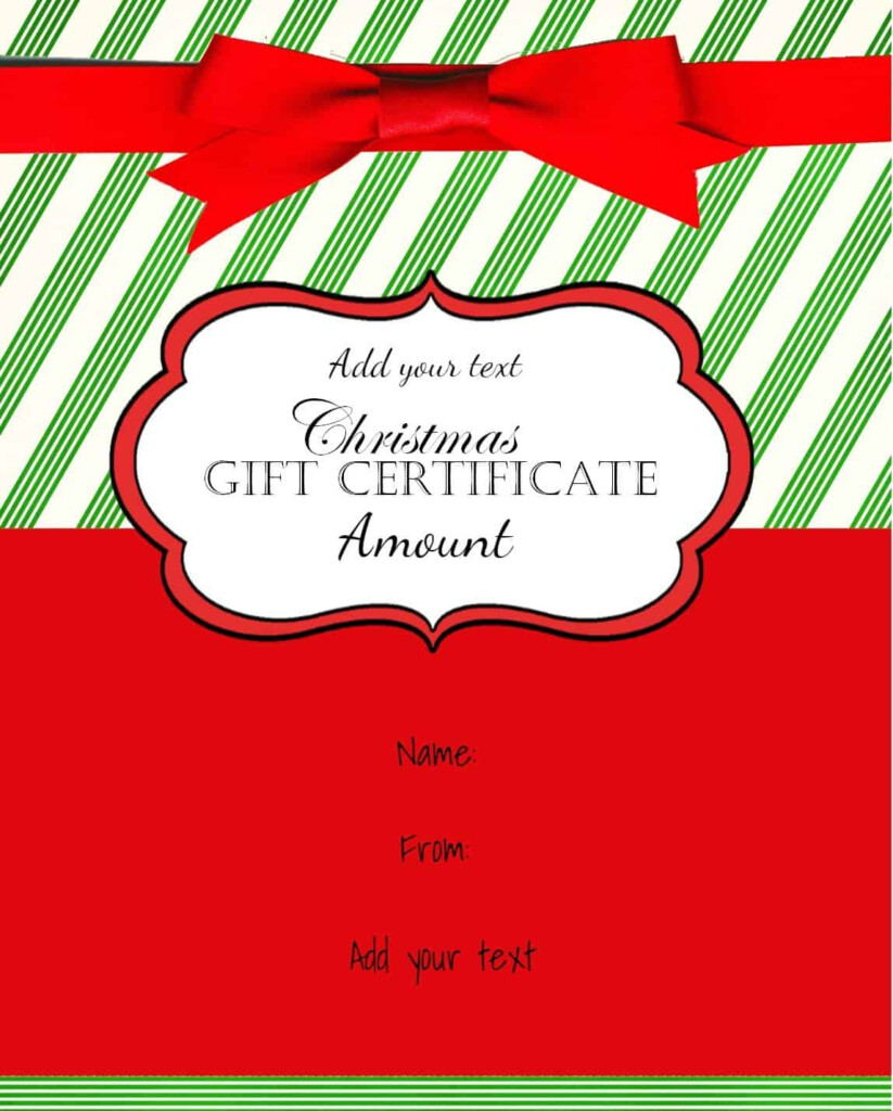 Christmas Gift Certificate Templates