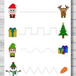 Christmas Line Tracing Worksheets preschool Printable Nurtured Neurons