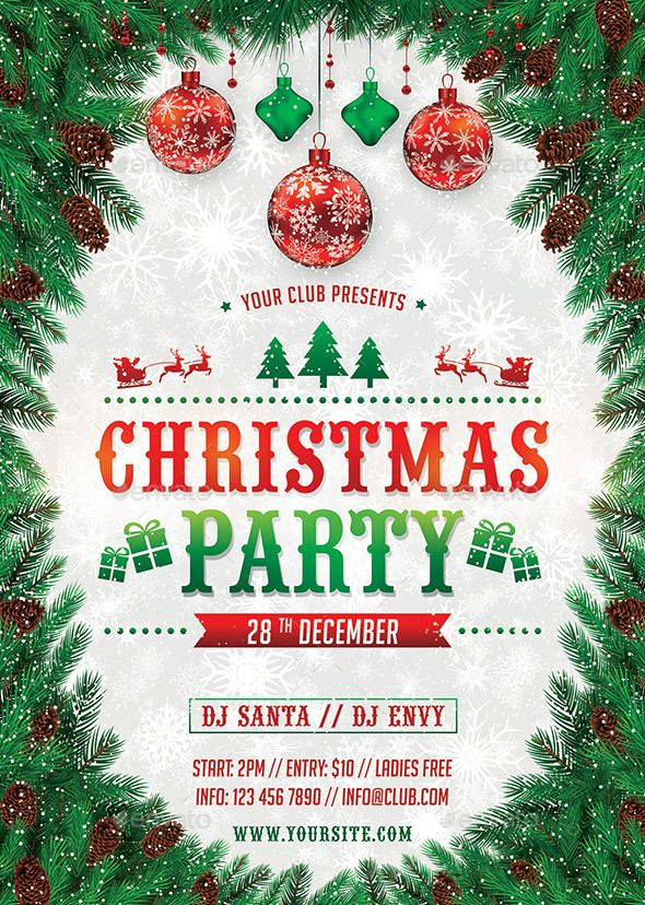 Christmas Party Flyer Christmas Flyer Christmas Flyer Template 