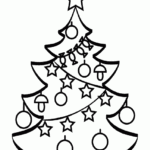 Christmas Tree Coloring Pages For Childrens Printable For Free