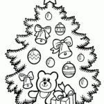 Christmas Tree Coloring Pages For Childrens Printable For Free