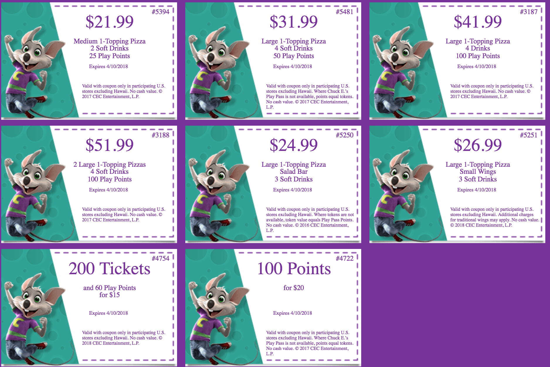 Chuck E Cheese Coupons March And April 2018 Printable Coupons Free