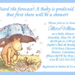 Classic Pooh Umbrella Baby Shower Invitations By BabyShowersByKim