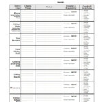 Cleaning Schedule Template Task List Templates