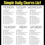 Cleaning Schedules Checklists FREE Daily Weekly Monthly House