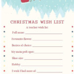 Colorful Christmas Wish List Templates For Students Teachers Surprise