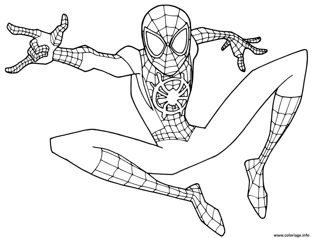 Coloriage Young Spider Man Dessin Spider man Imprimer