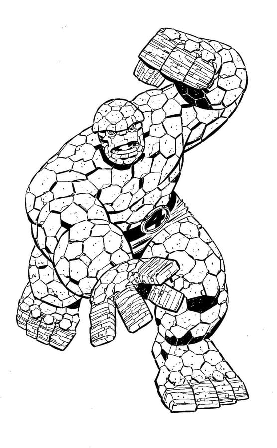 Coloring Pages Ben Grimm Thing Printable For Kids Adults Free
