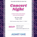 Concert Invitation Sample