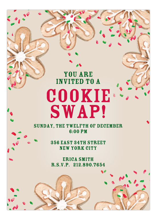 Cookie Swap Invitation You Are Invited To A Cookie Swap Invites