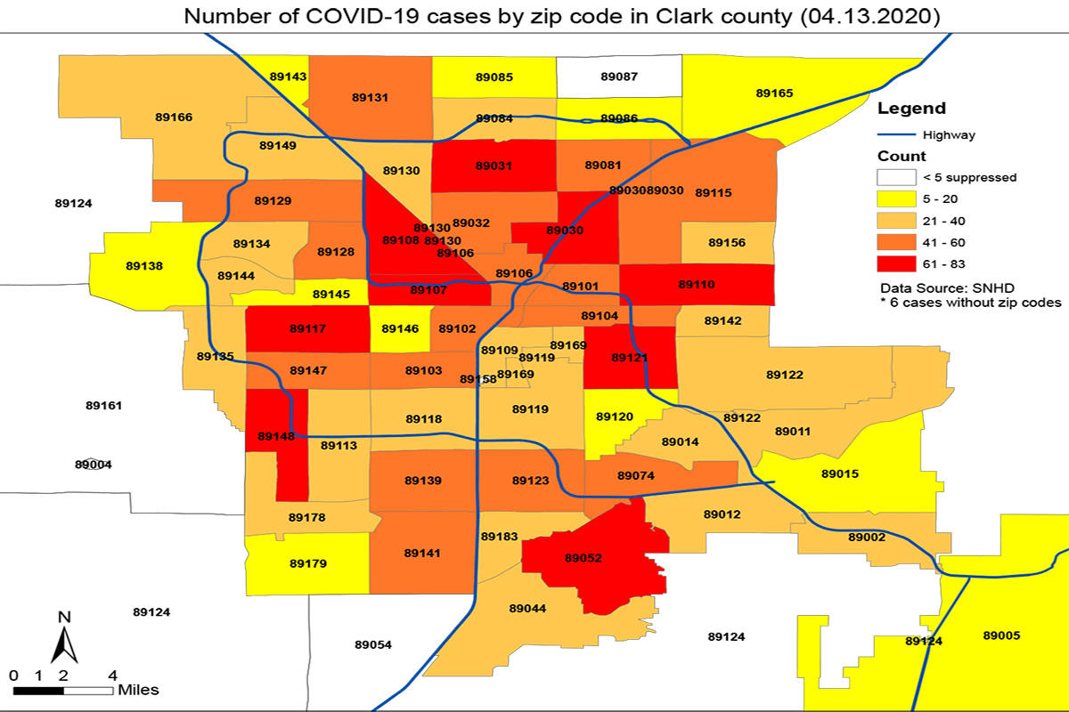 Coronavirus Cases By Zip Code In Las Vegas Area Las Vegas Review Journal