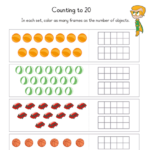 Counting To 20 Worksheets Pdf For Kindergarten Kinders Counting