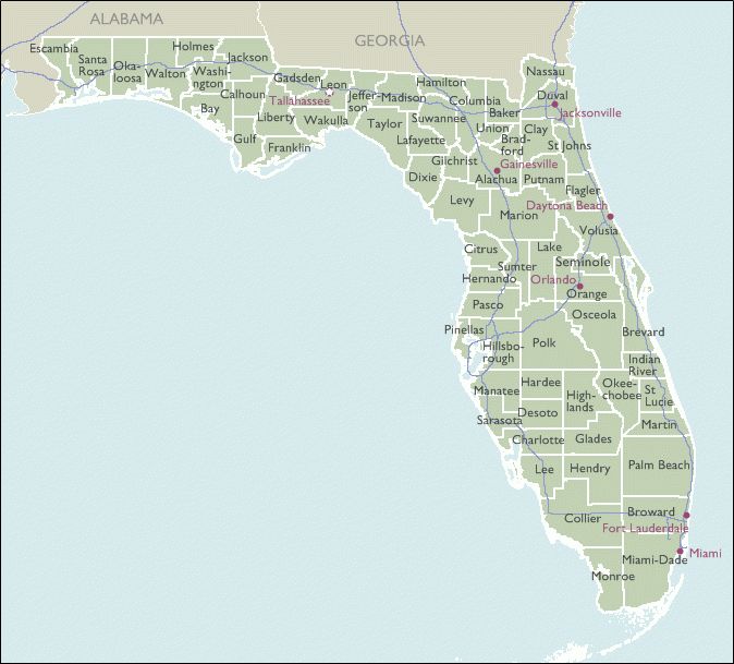 County Zip Code Maps Of Florida ZIPCodeMaps