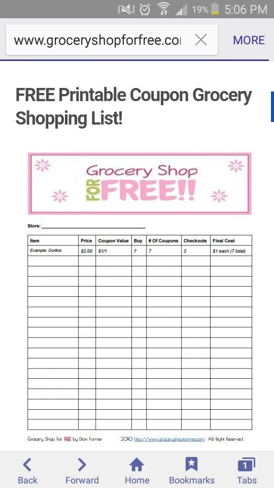 Coupon List Grocery Shopping Coupons Printable Coupons Grocery Free 