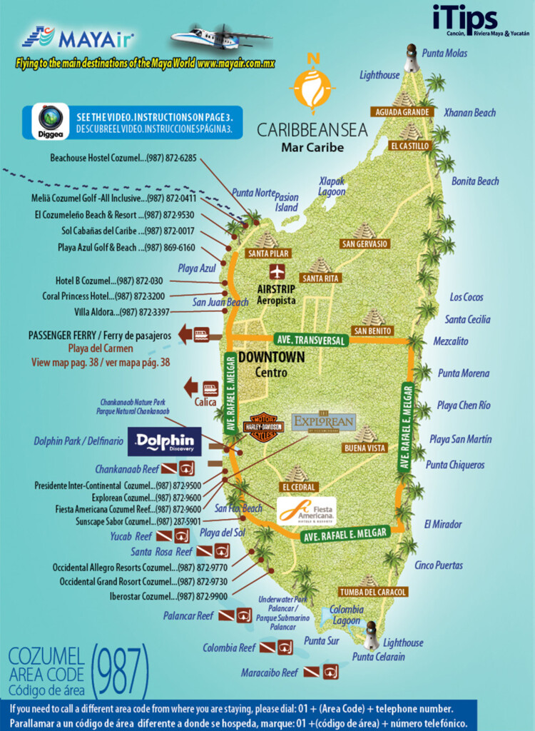 Cozumel Map Cancun Tips