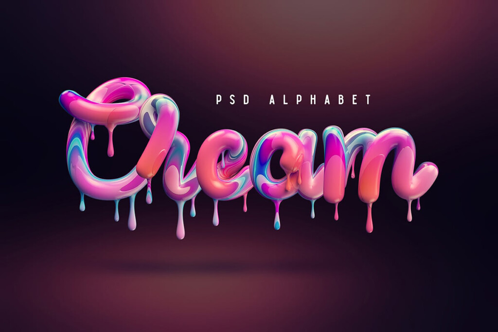 Cream Alphabet Font 95845 TemplateMonster