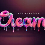 Cream Alphabet Font 95845 TemplateMonster