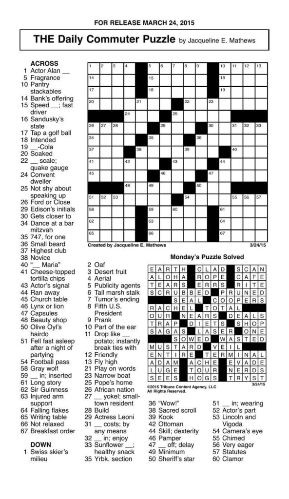 Crossword March 24 pdf Redandblack