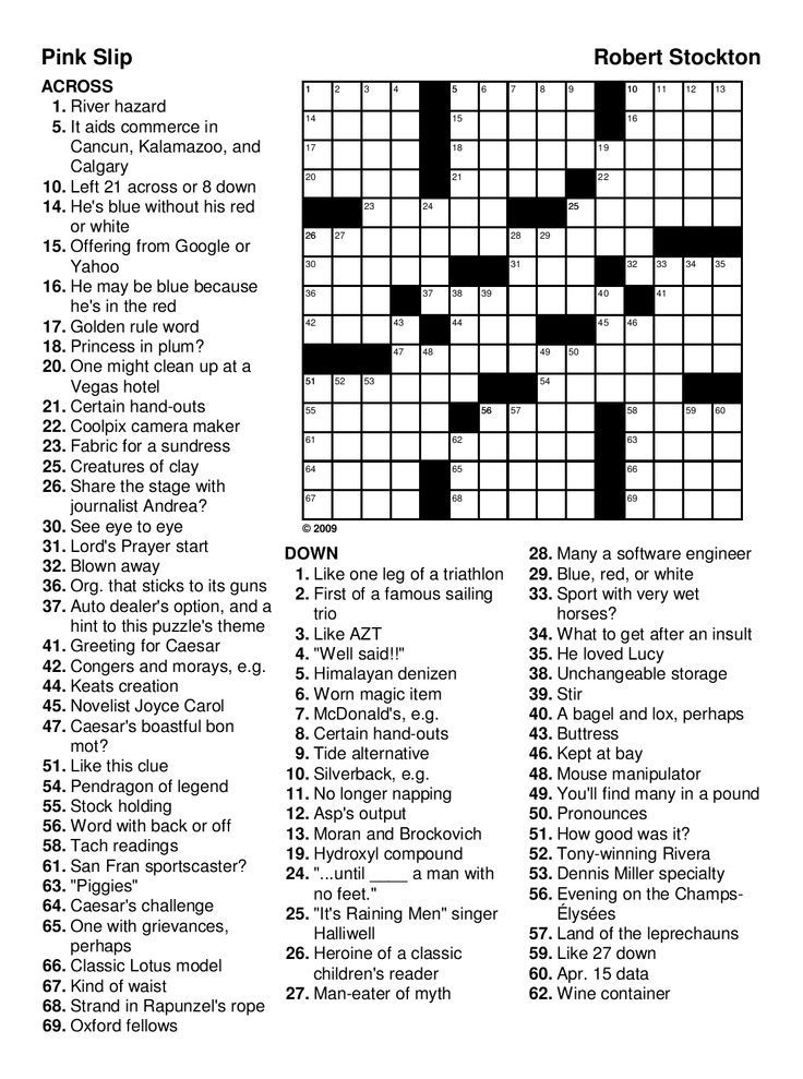 Crossword Puzzles For Adults Best Coloring Pages For Kids Free