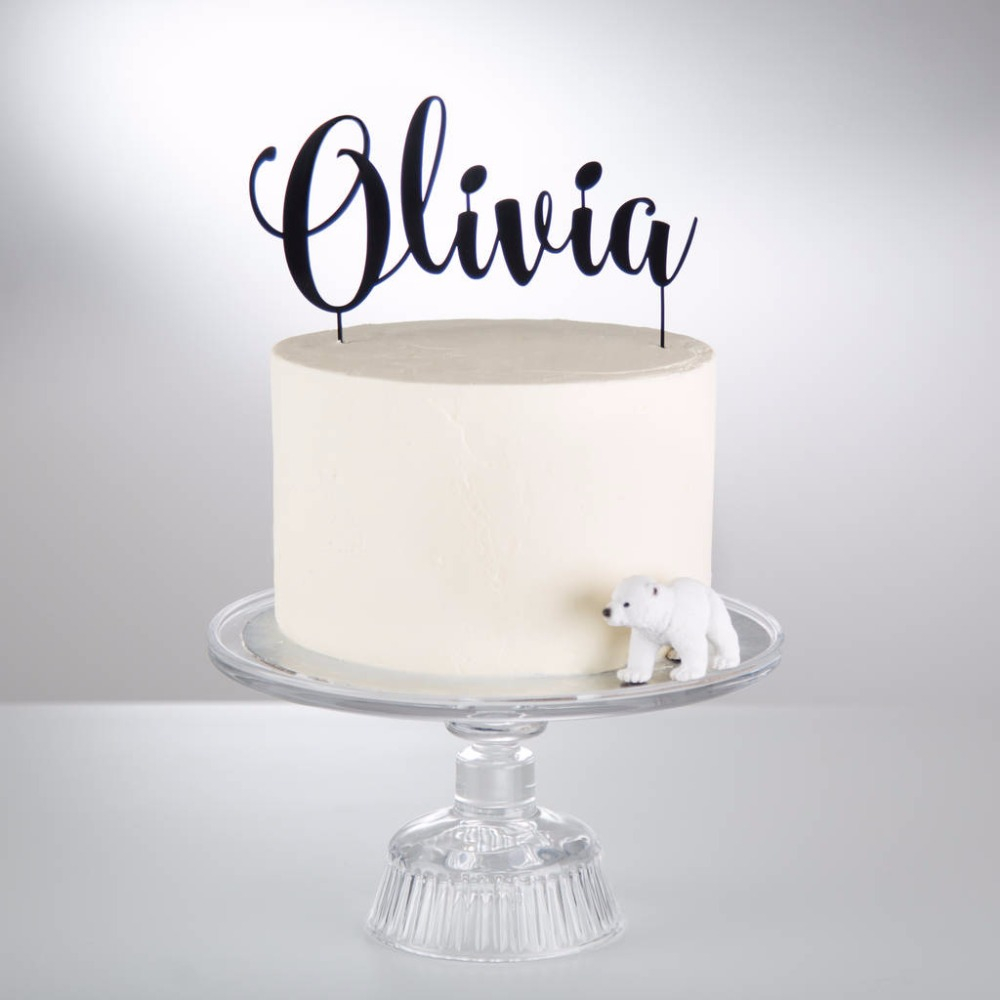 Custom Acrylic Cake Topper Personalized Name Happy Birthday Cake Topper 