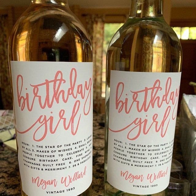 Custom Birthday Wine Label Custom Wine Label Personalized Etsy 
