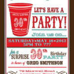 Custom Red Solo Cup Birthday Invitation Etsy