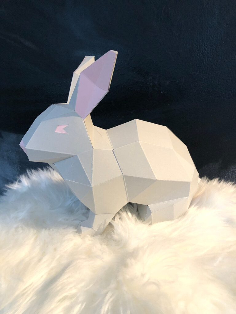 Cute Bunny 3d Papercraft DIY
