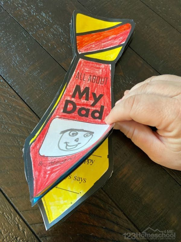 Cute Fathers Day Craft For Kids That Is A Tie Flip Book Filled With 