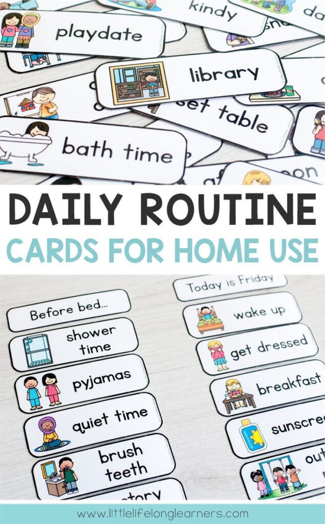 Daily Routine Cards Little Lifelong Learners Daily Routine Chart 