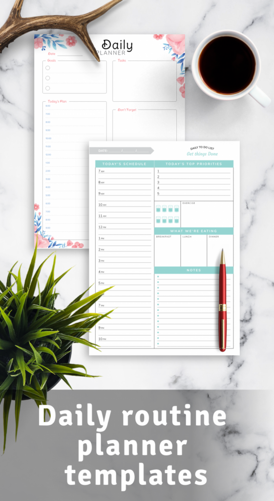 Daily Routine Planner Templates