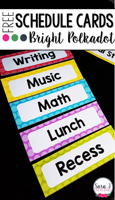 Daily Schedule Cards Classroom Freebies