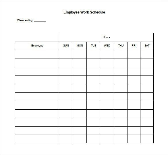 Daily Work Schedule Template 17 Free Word Excel Pdf Format For 