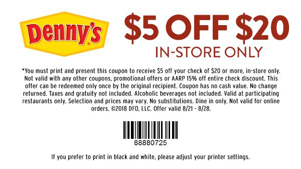 Denny s Codes And Printable Coupons 2022 Dennys Coupons Coupons