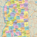 Detailed Political Map Of Mississippi Ezilon Maps