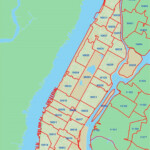 Detailed Zip Codes Map Of New York City New York USA United States