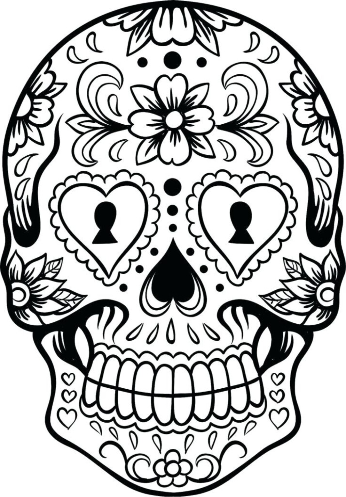 Dia De Los Muertos Skulls Coloring Pages At GetColorings Free 