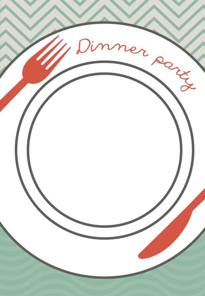 Dinner Plate Dinner Party Invitation Template Free Greetings 