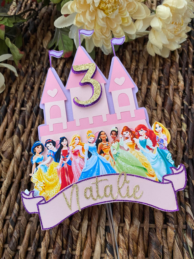 Disney Princess Cake Topper Disney Princesses Cake Topper Etsy