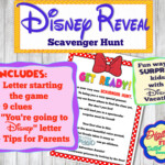Disney Scavenger Hunt Vacation Reveal Treasure Hunt Clues Etsy