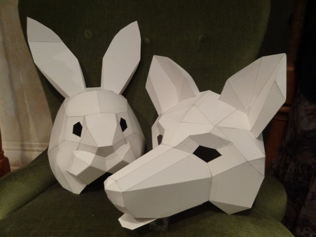 DIY Halloween Masks Animal Masks How To Make Fox Mask Rabbit Mask 