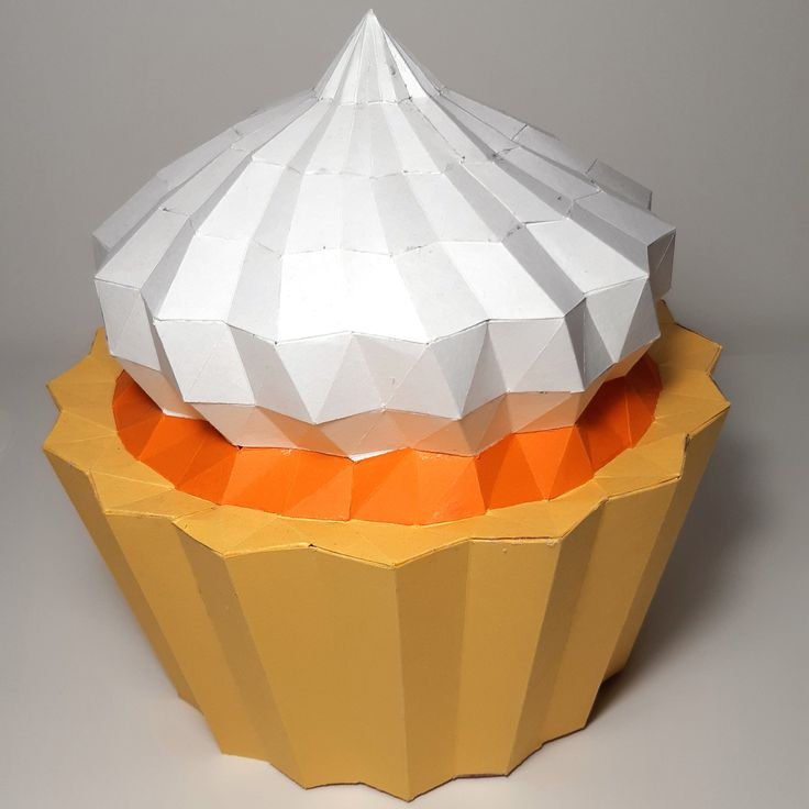 DIY Template 3d Papercraft Cupcake