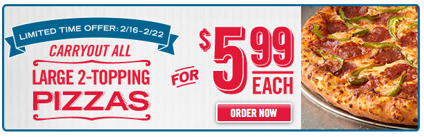 Domino s Pizza Coupon 5 99 For Large 2 Topping Pizza Living Rich 